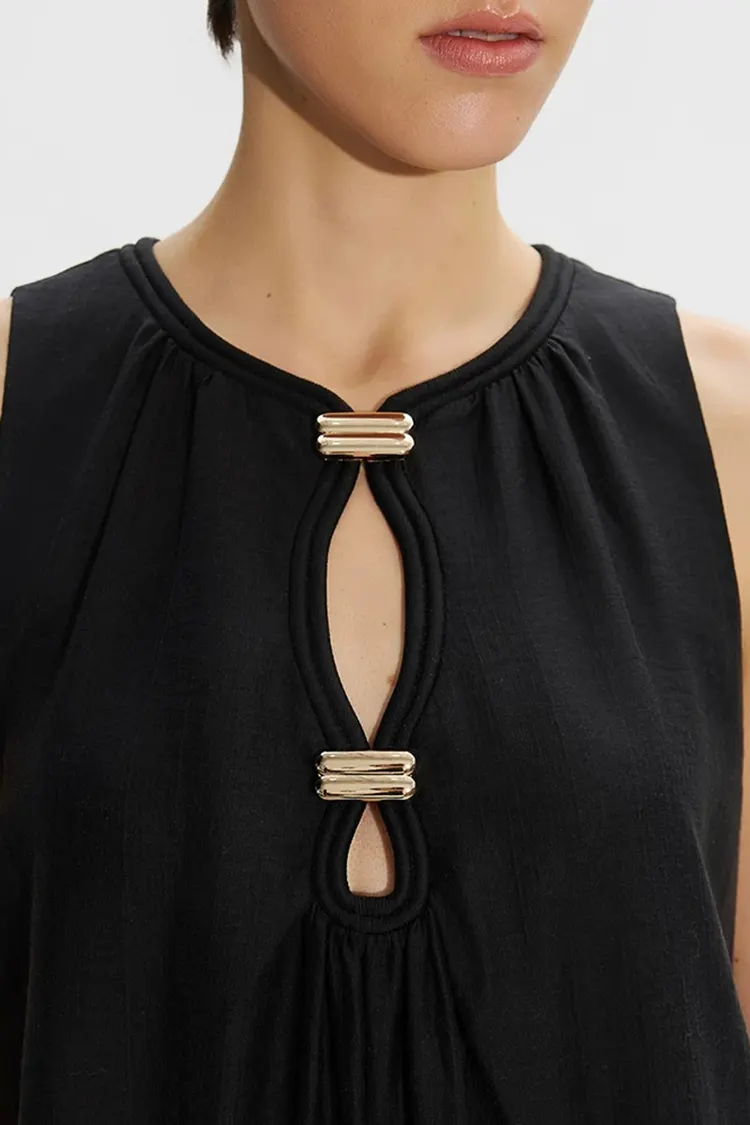 Women's Design Office Dress With Hollowed-Out Light Dress