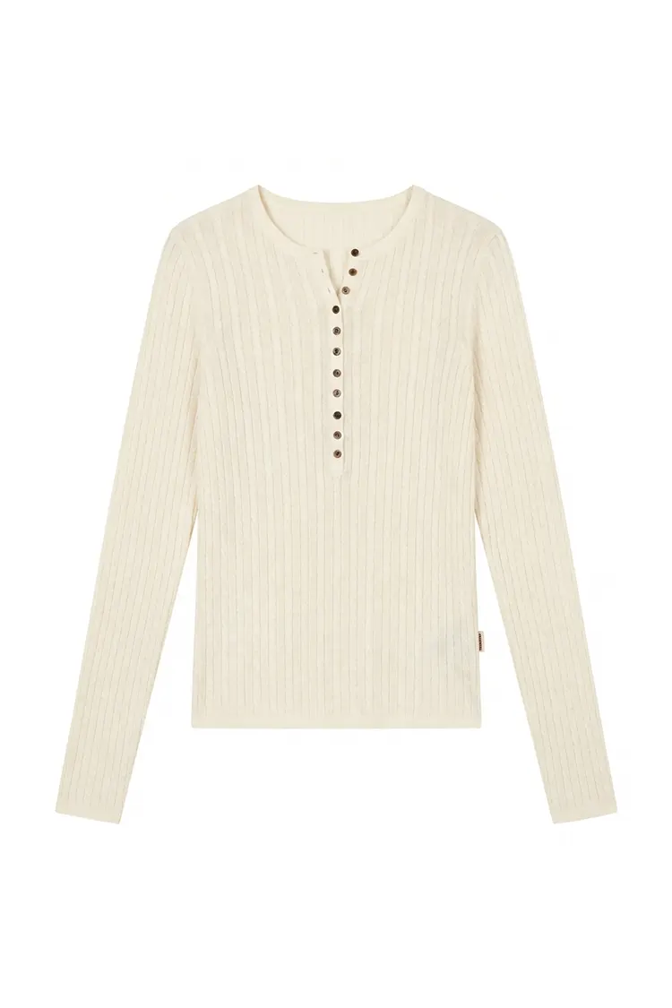 Jersey de lana entallado para mujer