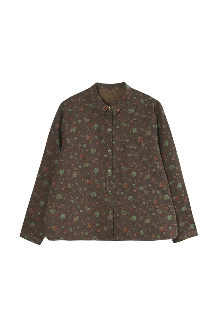 Blusa casual con estampado floral para mujer